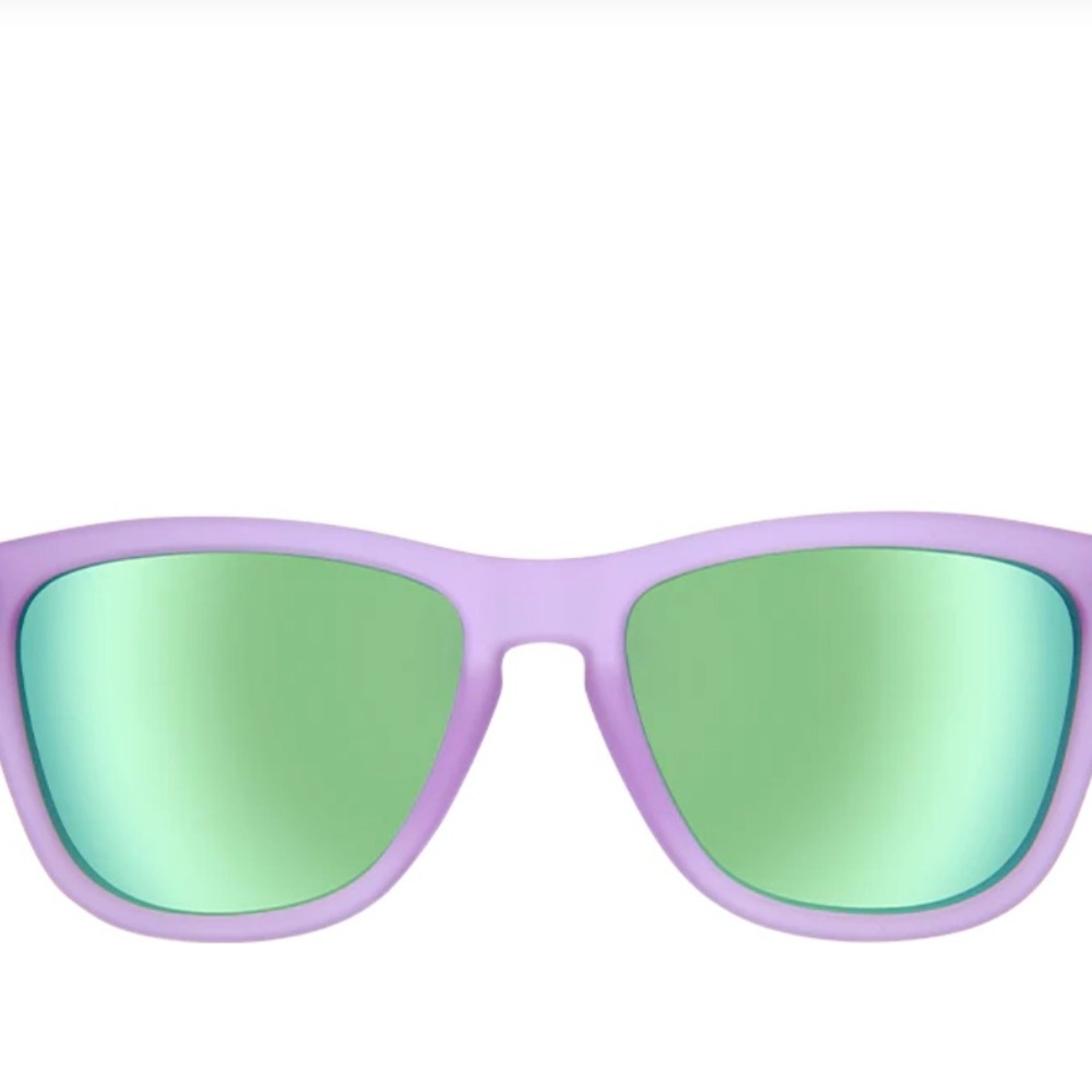 NWOT Unisex Purple Sunglasses with Green Lenses - Picture 2 of 7